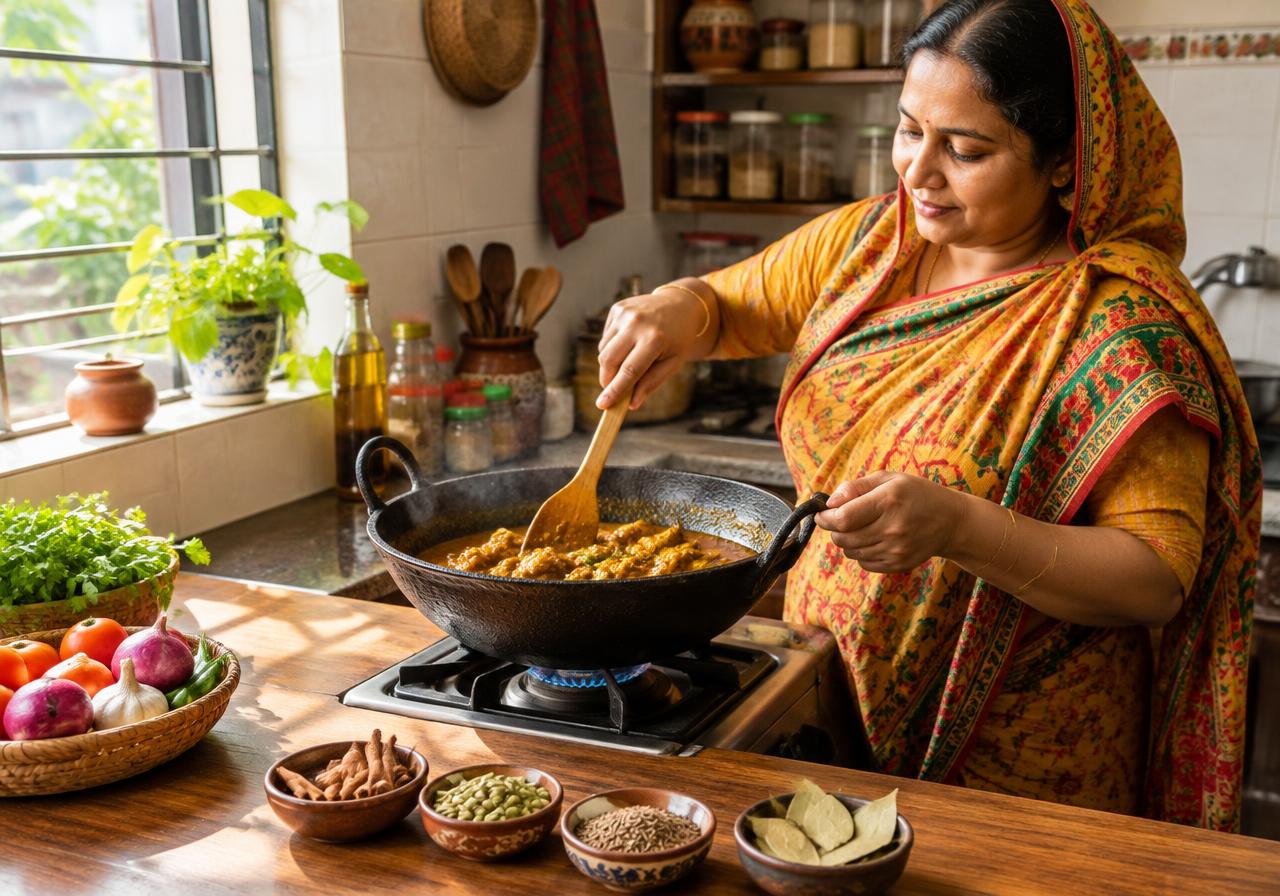 ঘরোয়া রান্নাঘরে পরিবারের জন্য রান্না — প্রতীকী ছবি